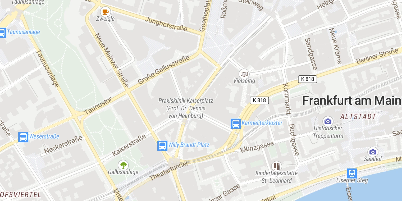 Kartenansicht sommerclinics