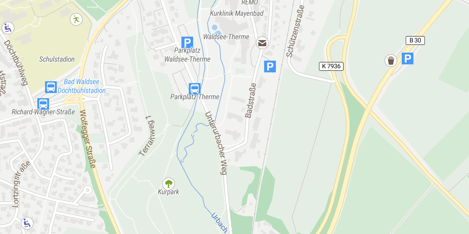 Kartenansicht Vincera Klinik Bad Waldsee