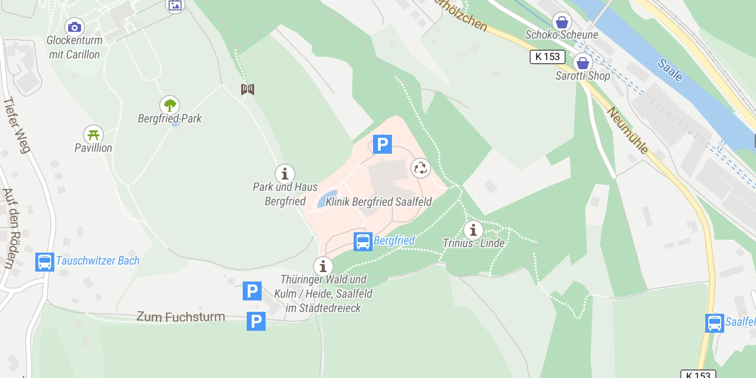 Kartenansicht Dr. Ebel Fachklinik - Klinik Bergfried Saalfeld