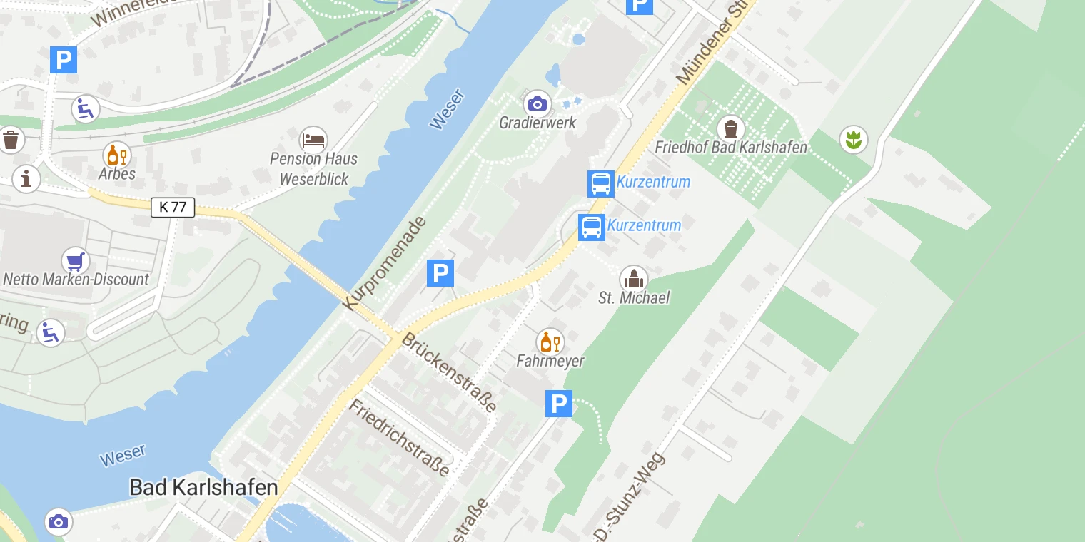 Kartenansicht Dr. Ebel Fachklinik - Klinik Carolinum Bad Karlshafen