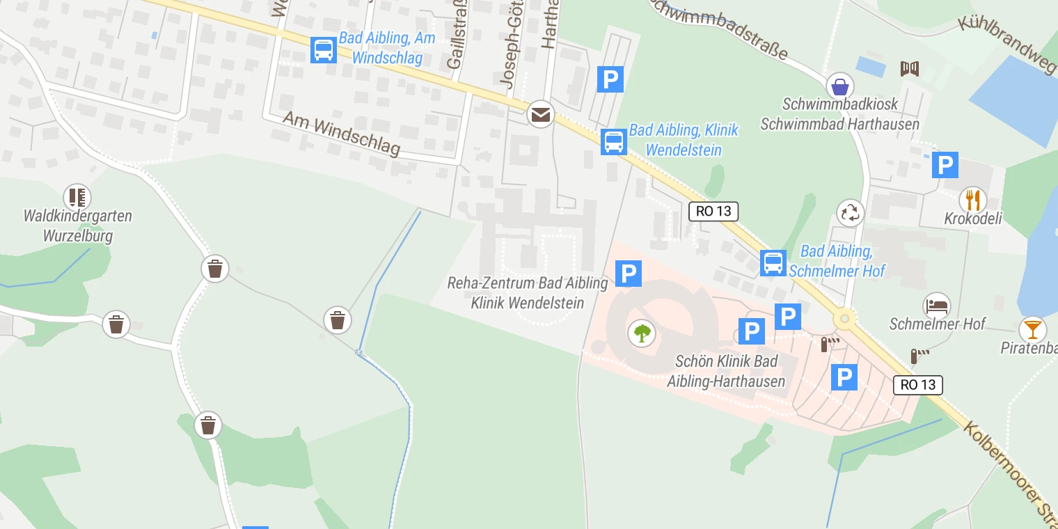 Kartenansicht DRV Reha-Zentrum Bad Aibling, Klinik Wendelstein