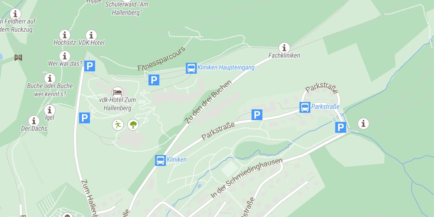 Kartenansicht Johannesbad Medizin Rehaklinik Bad Fredeburg
