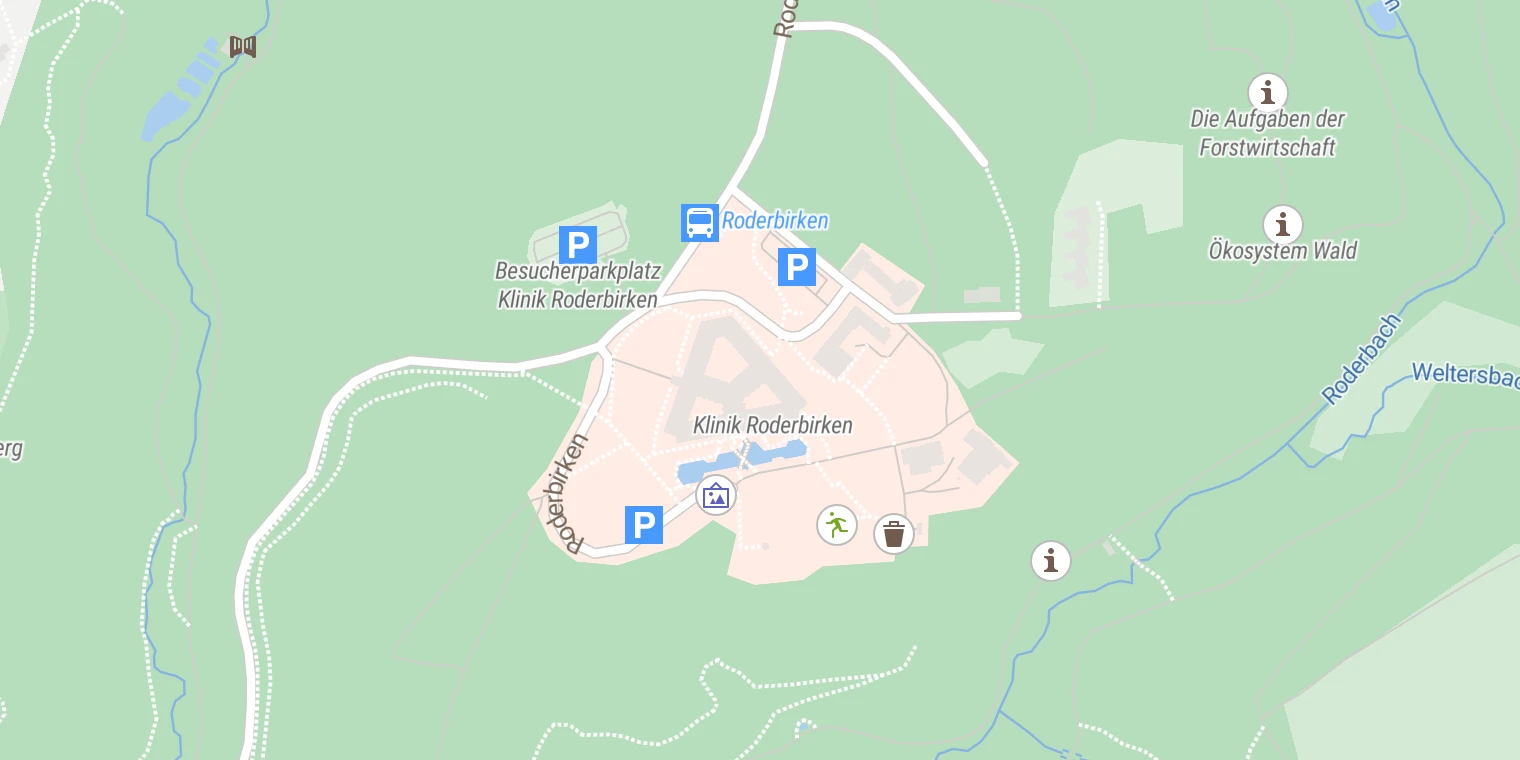Kartenansicht Klinik Roderbirken