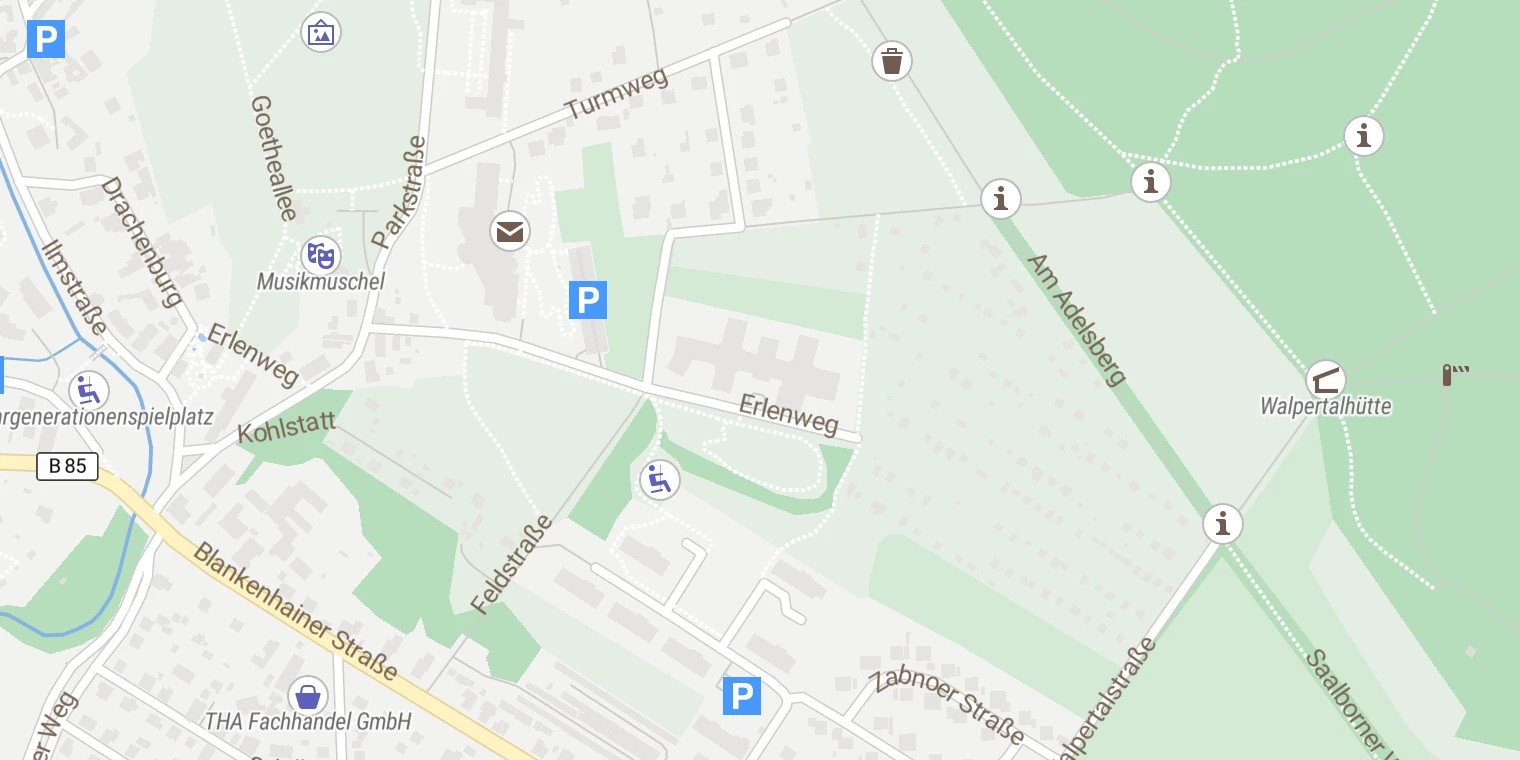 Kartenansicht Median Adelsberg-Klinik Bad Berka
