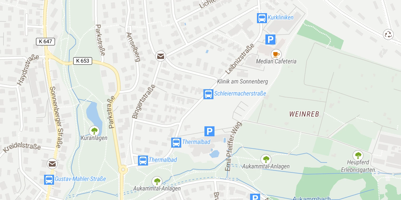 Kartenansicht Median Reha-Zentrum Wiesbaden Sonnenberg