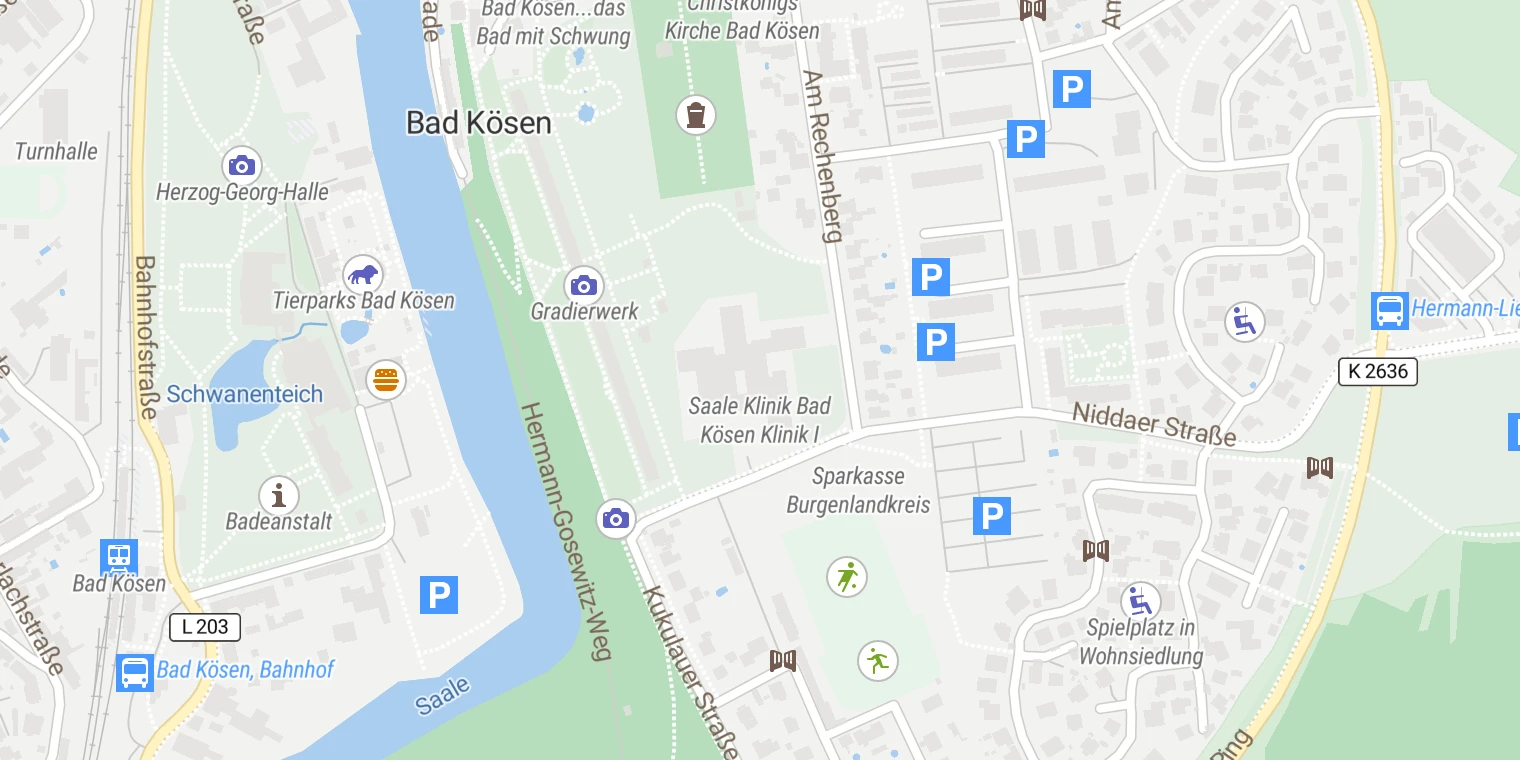 Kartenansicht MEDIAN Saale Klinik Bad Kösen I