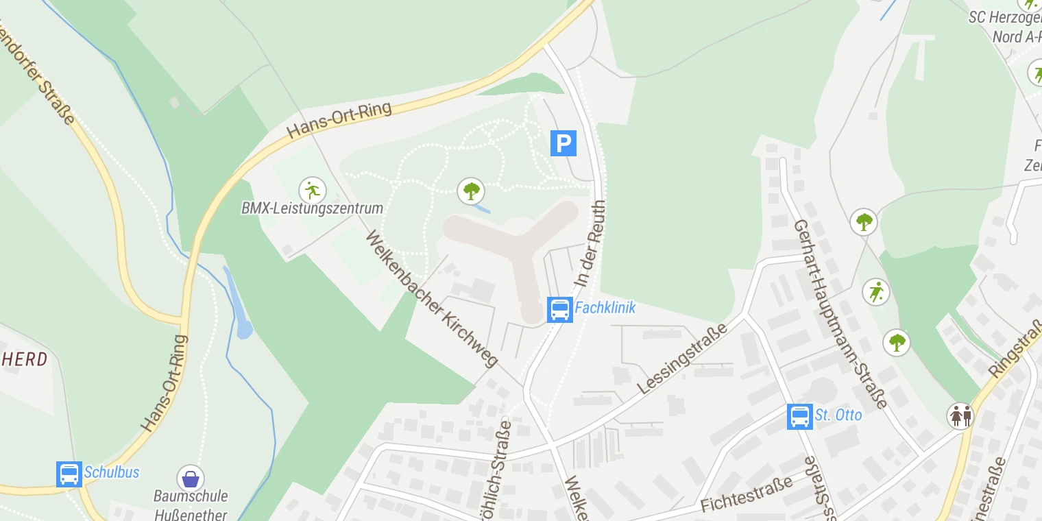 Kartenansicht m&i-Fachklinik Herzogenaurach