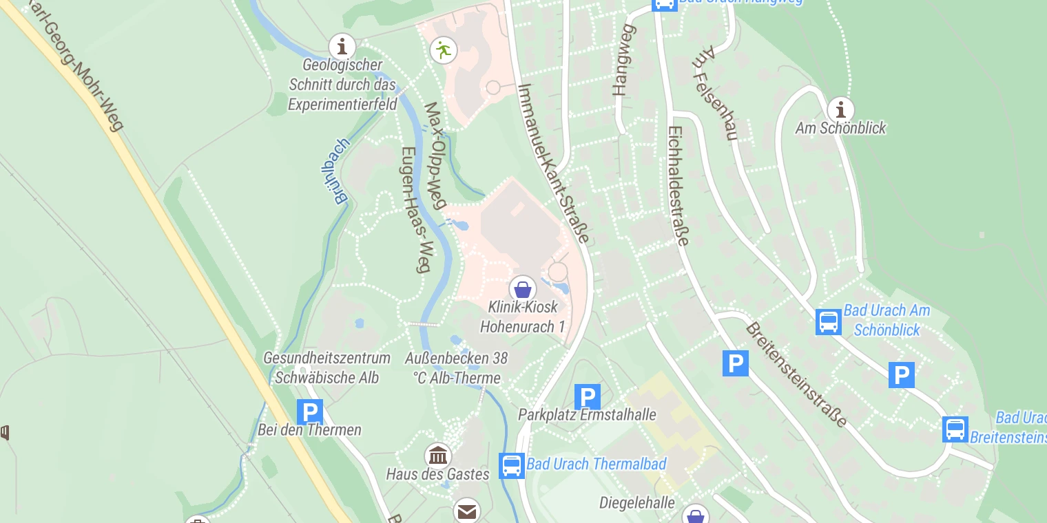 Kartenansicht m&i-Fachkliniken Hohenurach