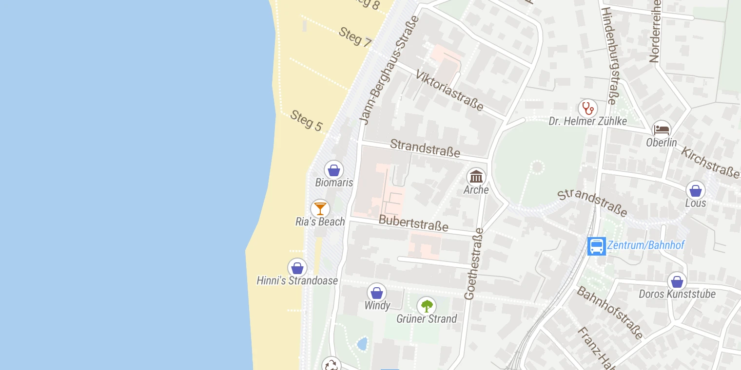Kartenansicht Nordseeklinik Borkum
