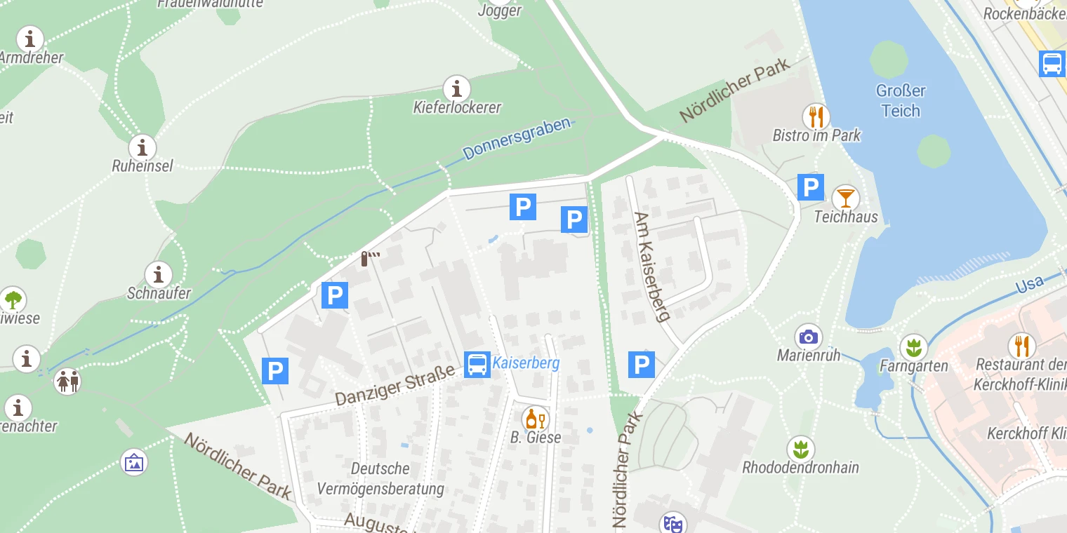 Kartenansicht Park-Klinik Bad Nauheim