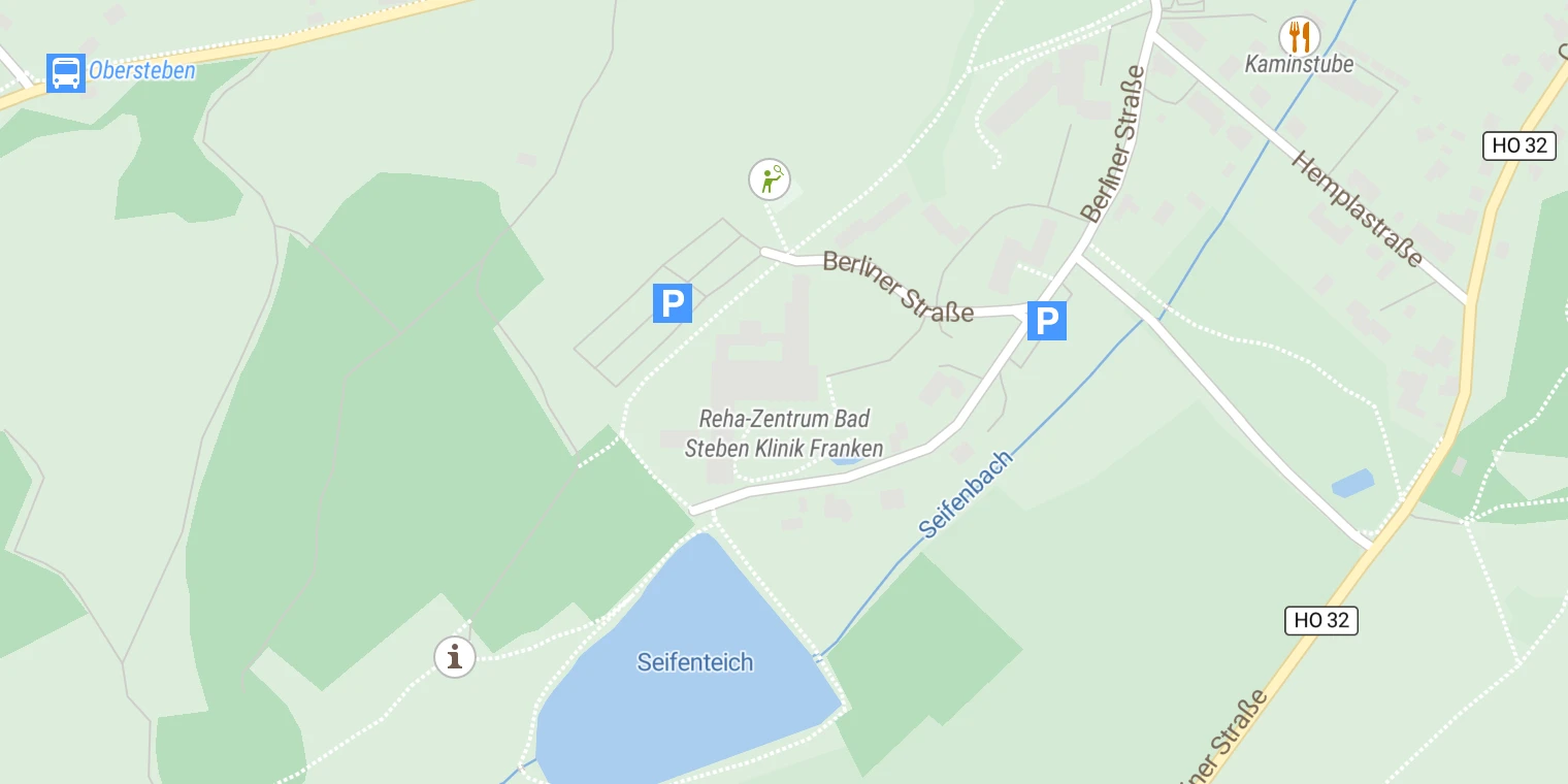 Kartenansicht Reha-Zentrum Bad Steben - Klinik Franken