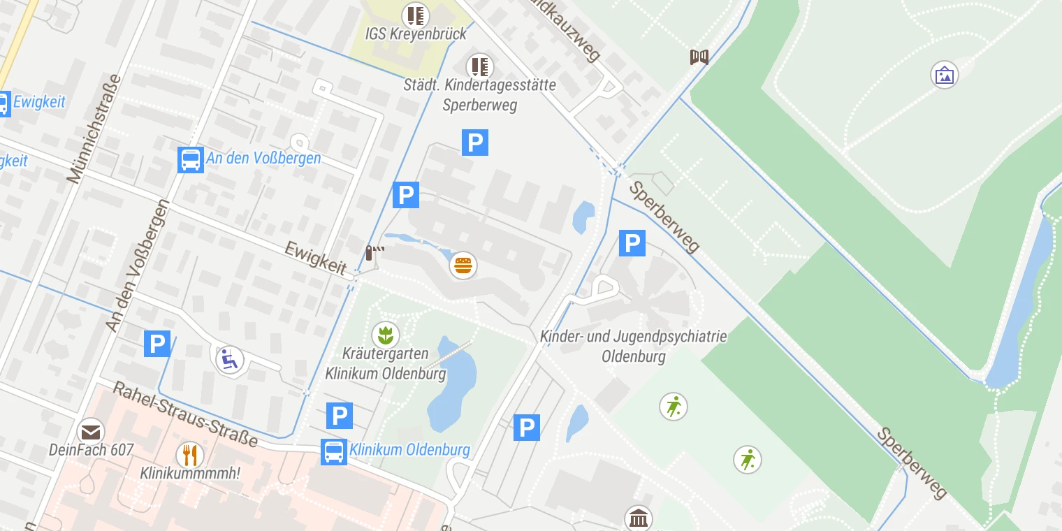 Kartenansicht Rehabilitationszentrum Oldenburg