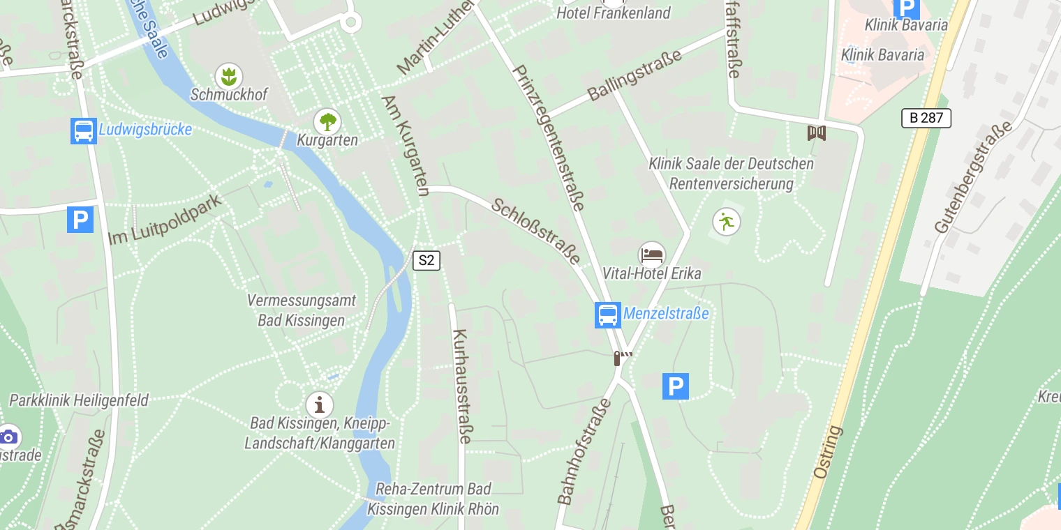 Kartenansicht Rehaklinik Am Kurpark der RehaZentren Baden-Würtemberg