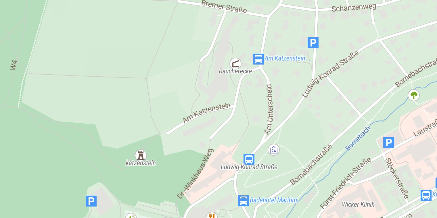 Kartenansicht Rheumaklinik Bad Wildungen