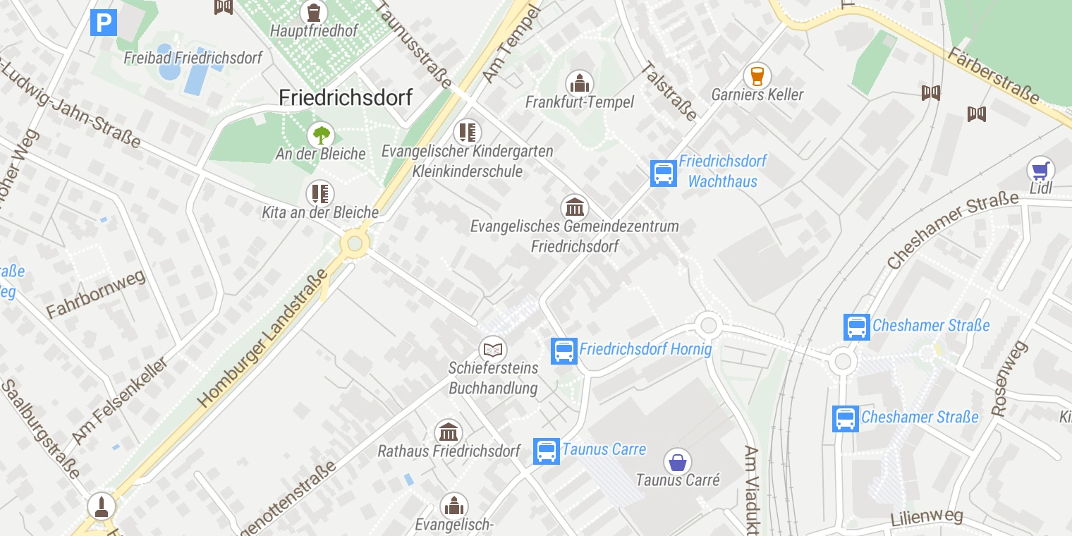 Kartenansicht Salus Klinik Friedrichsdorf