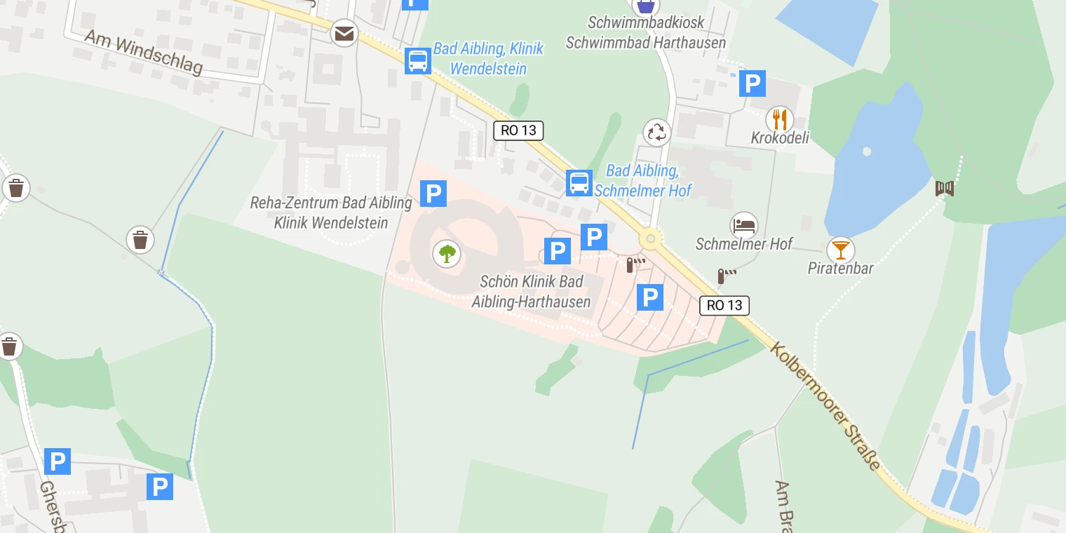 Kartenansicht Schön Klinik Bad Aibling