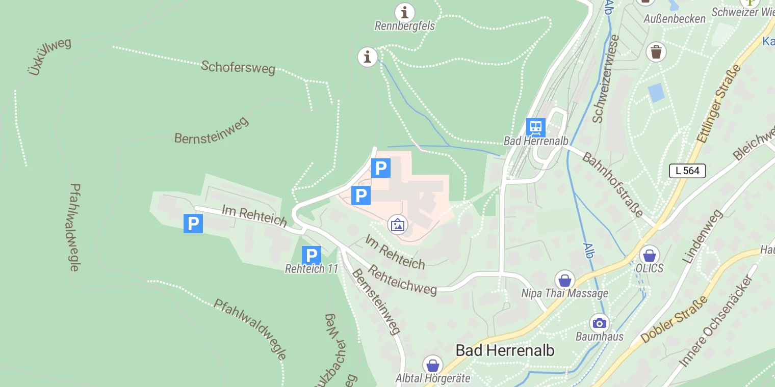 Kartenansicht SRH Gesundheitszentrum Bad Herrenalb