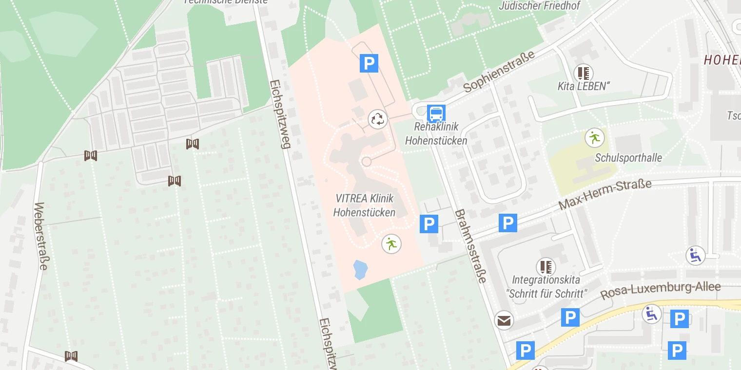 Kartenansicht VITREA Klinik Hohenstücken