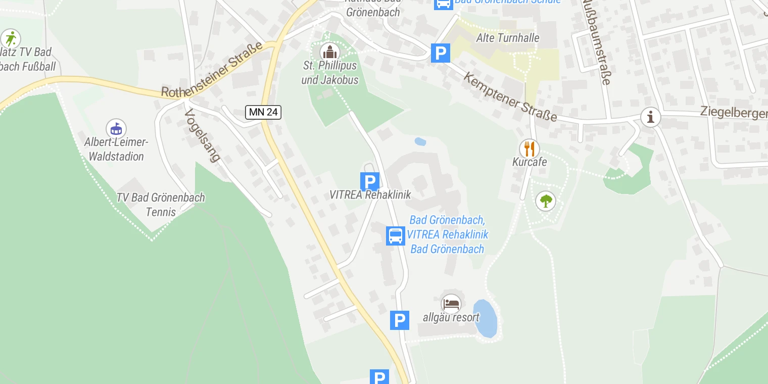 Kartenansicht VITREA Rehaklinik Bad Grönenbach