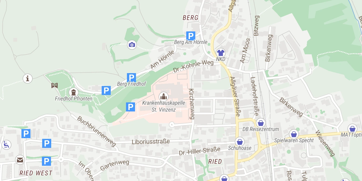 Kartenansicht Vinzenz Klinik