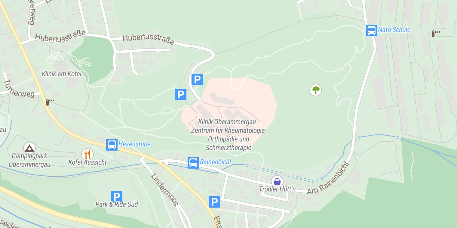 Kartenansicht Waldburg-Zeil Klinik Oberammergau