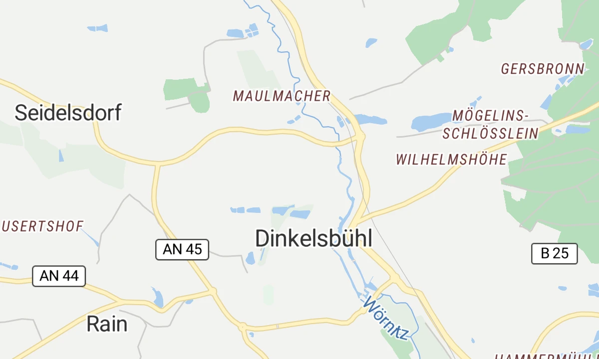 Kartenansicht ANregiomed Klinik Dinkelsbühl