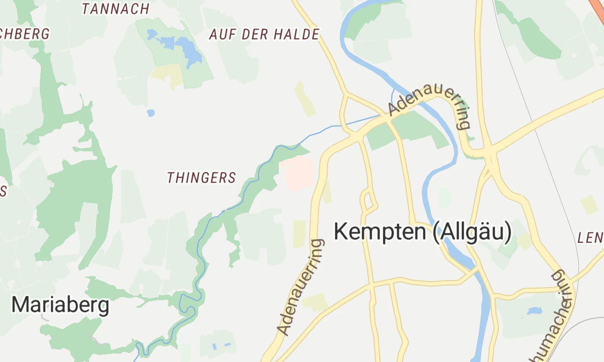 Kartenansicht Bezirkskrankenhaus Kempten