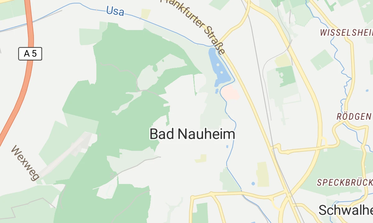 Kartenansicht Burghof-Klinik Bad Nauheim