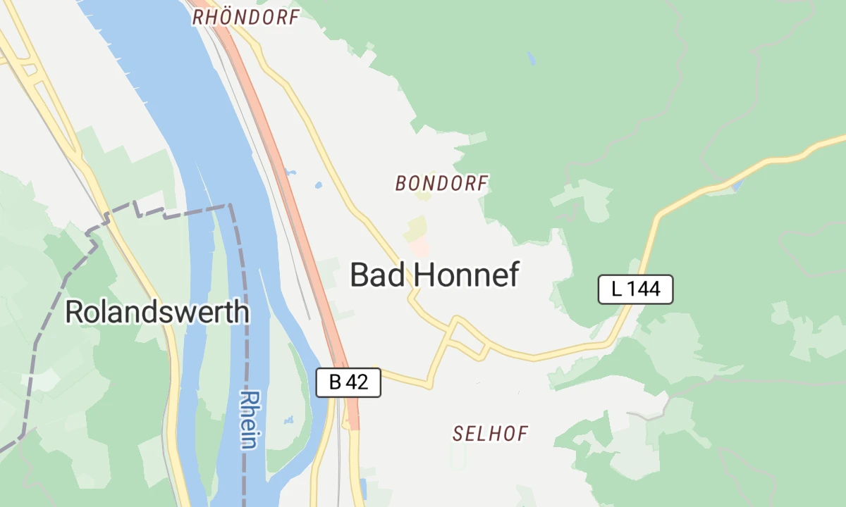 Kartenansicht CURA Krankenhaus Bad Honnef