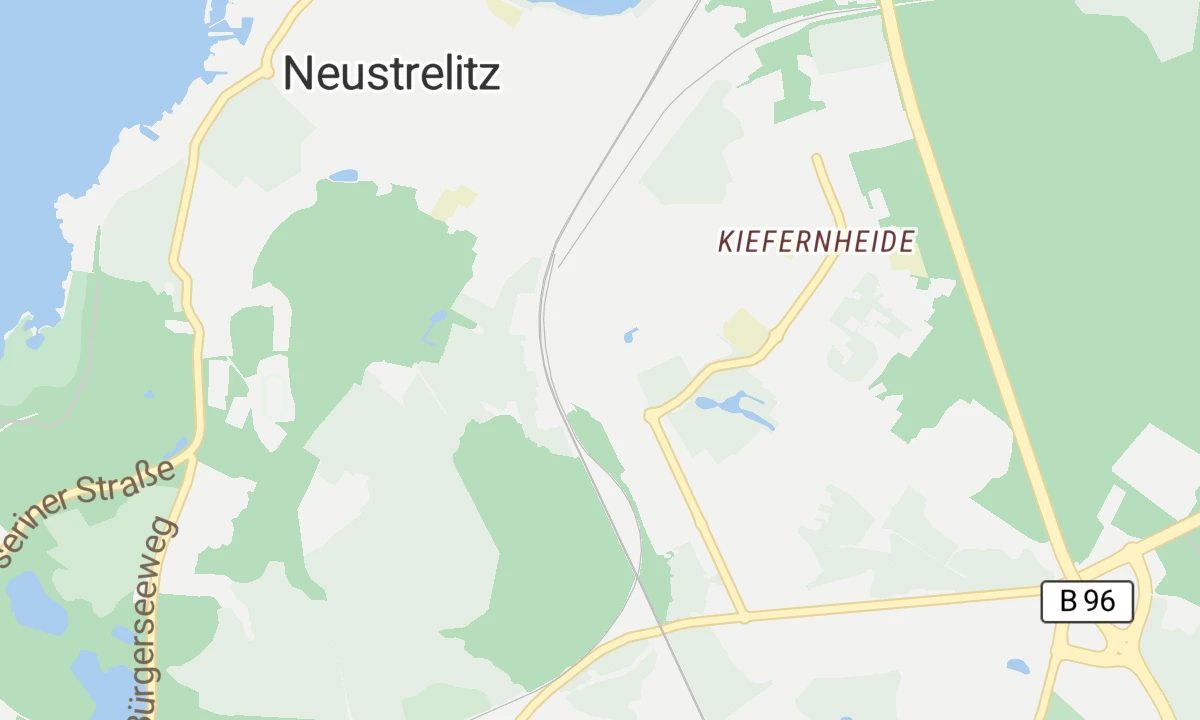 Kartenansicht Dietrich-Bonhoeffer-Klinikum (Neustrelitz)