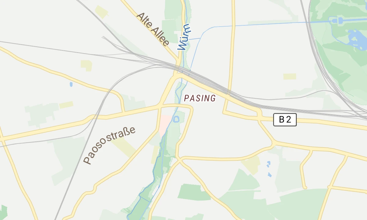 Kartenansicht Dr. Lubos Kliniken Pasing