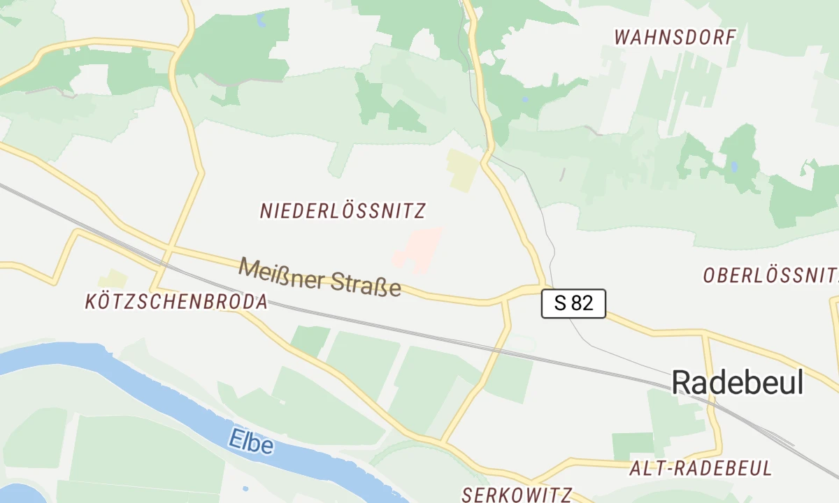 Kartenansicht Elblandklinikum Radebeul