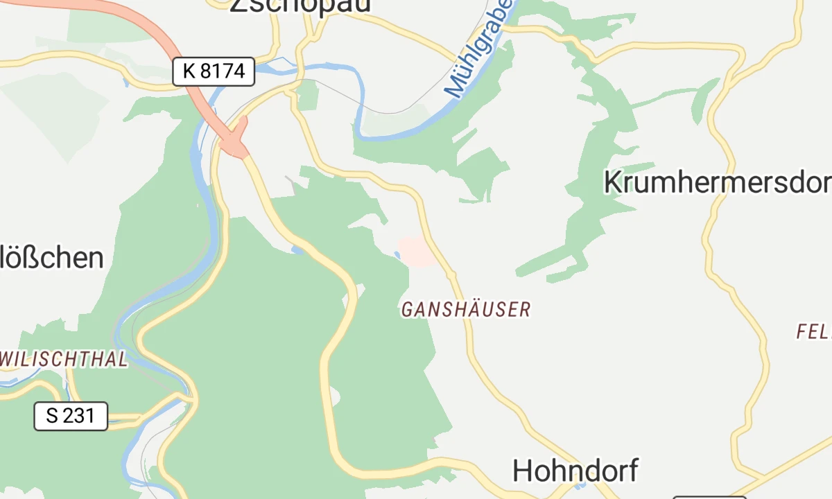 Kartenansicht Erzgebirgsklinikum Haus Zschopau