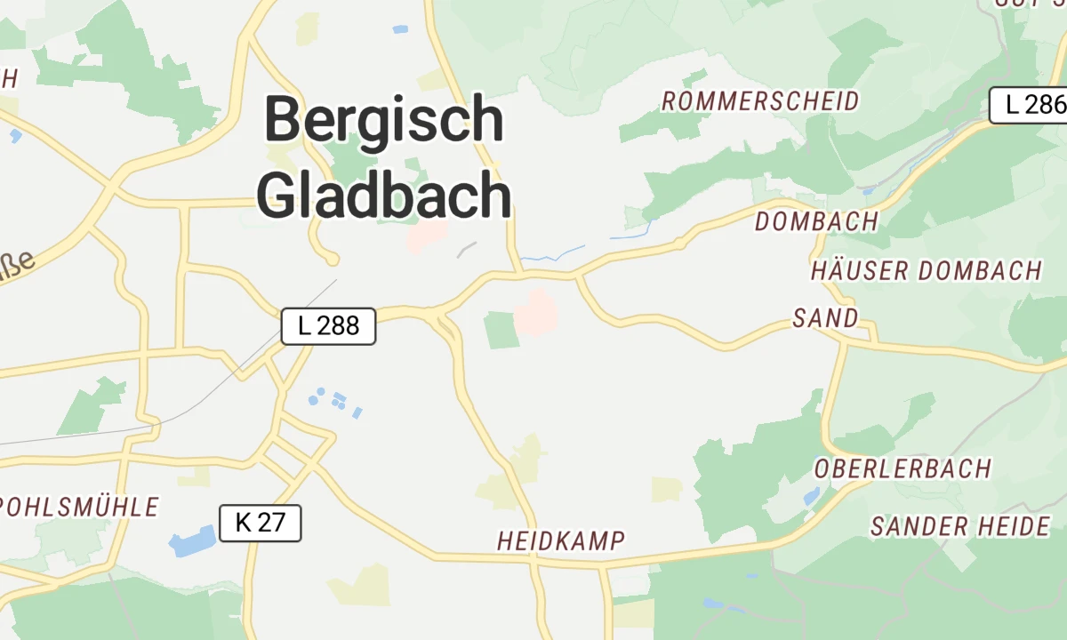 Kartenansicht Evangelisches Krankenhaus Bergisch Gladbach
