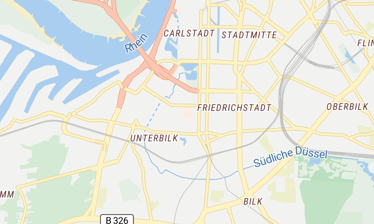 Kartenansicht Evangelisches Krankenhaus Düsseldorf