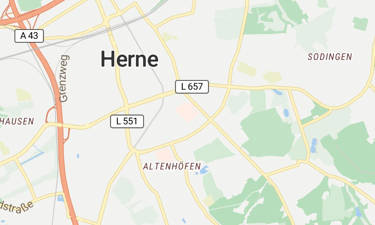 Kartenansicht Evangelisches Krankenhaus Herne (Herne-Mitte)