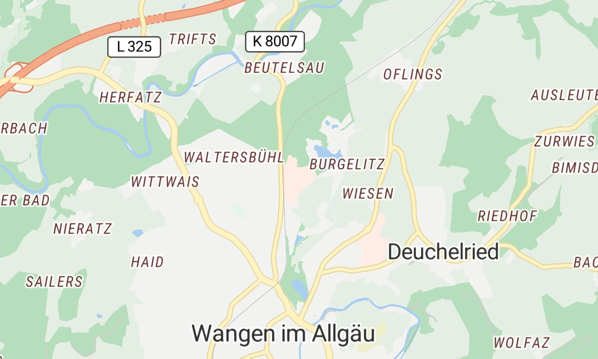 Kartenansicht Fachkliniken Wangen