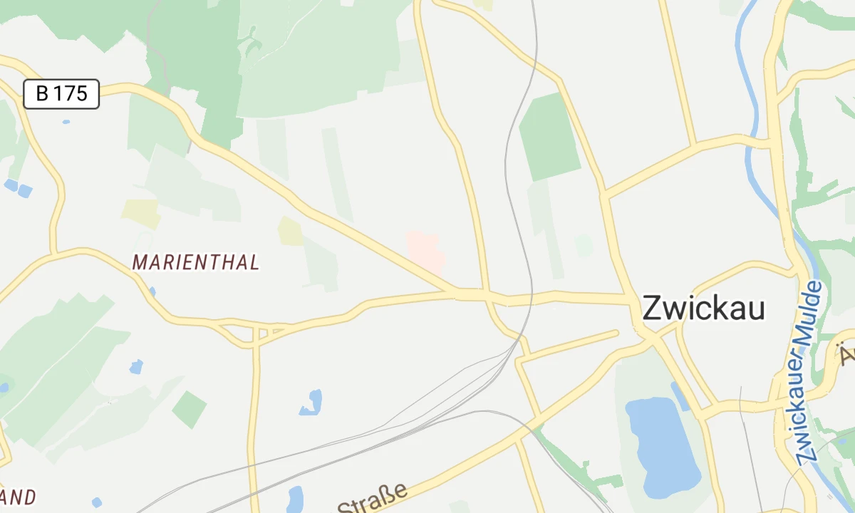 Kartenansicht Heinrich-Braun-Klinikum Zwickau - Standort Werdauer Straße