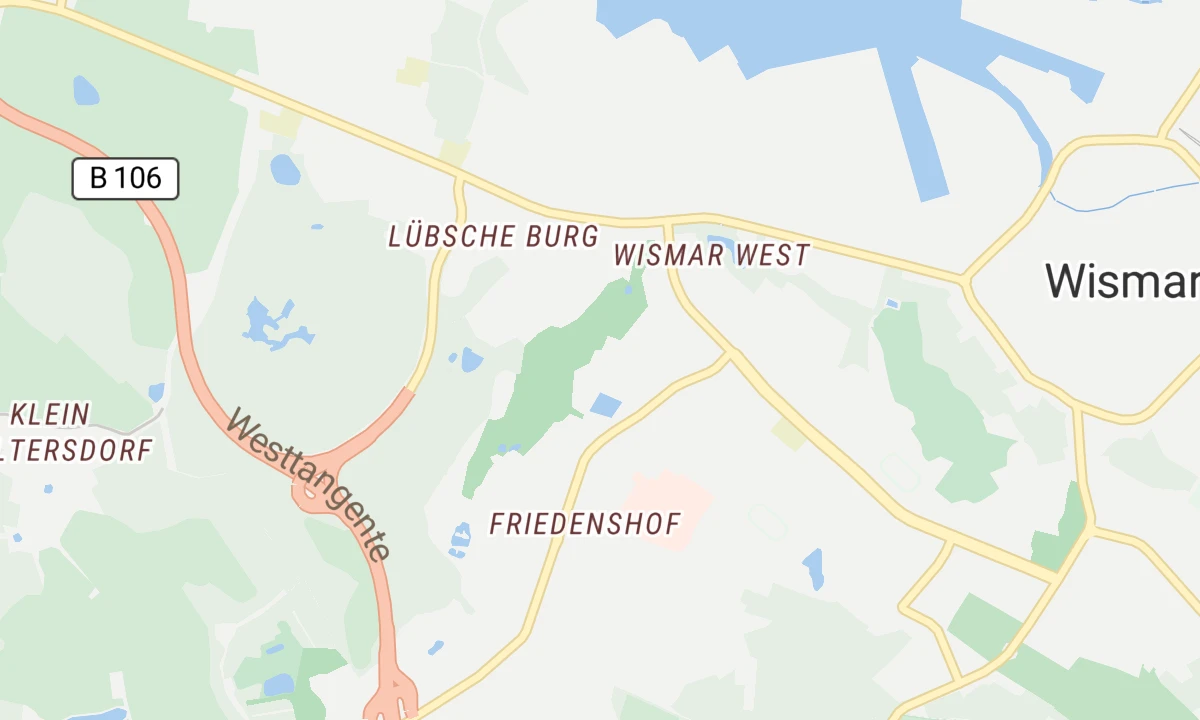 Kartenansicht Helios Kliniken Schwerin - Tagesklinik für Kinder- und Jugendpsychiatrie