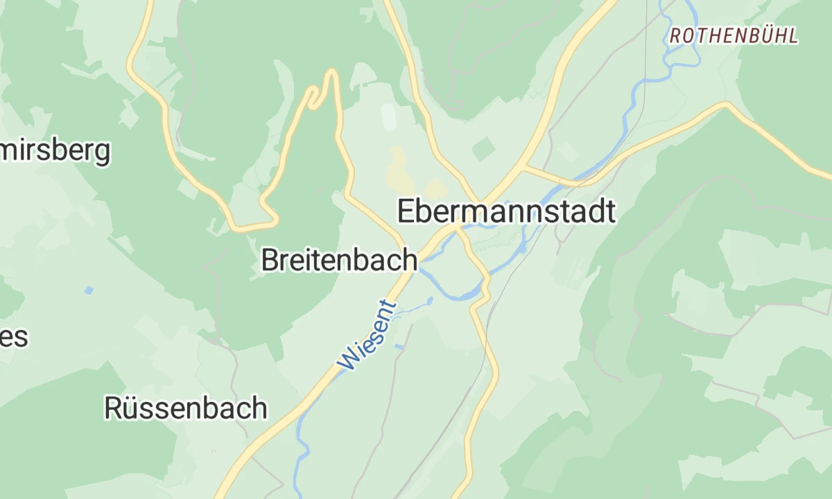 Kartenansicht Klinik Fränkische Schweiz (Ebermannstadt)