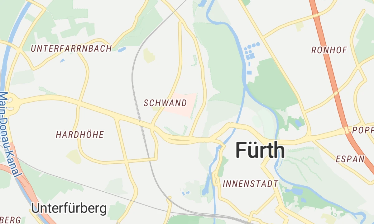Kartenansicht Klinik für Psychiatrie und Psychotherapie Fürth