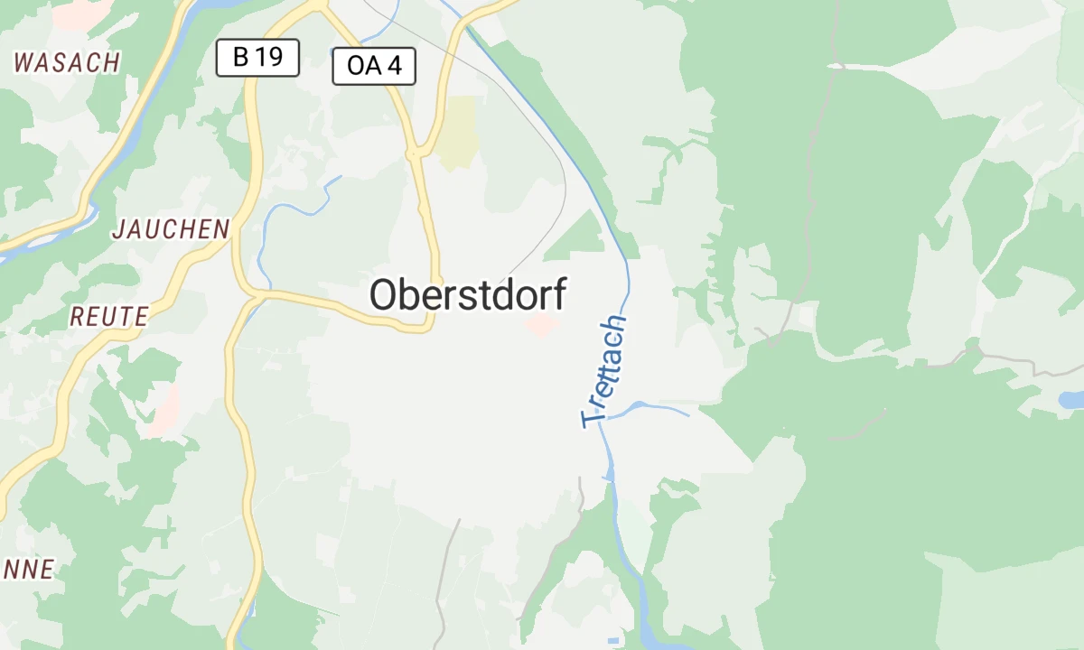 Kartenansicht Klinik Oberstdorf
