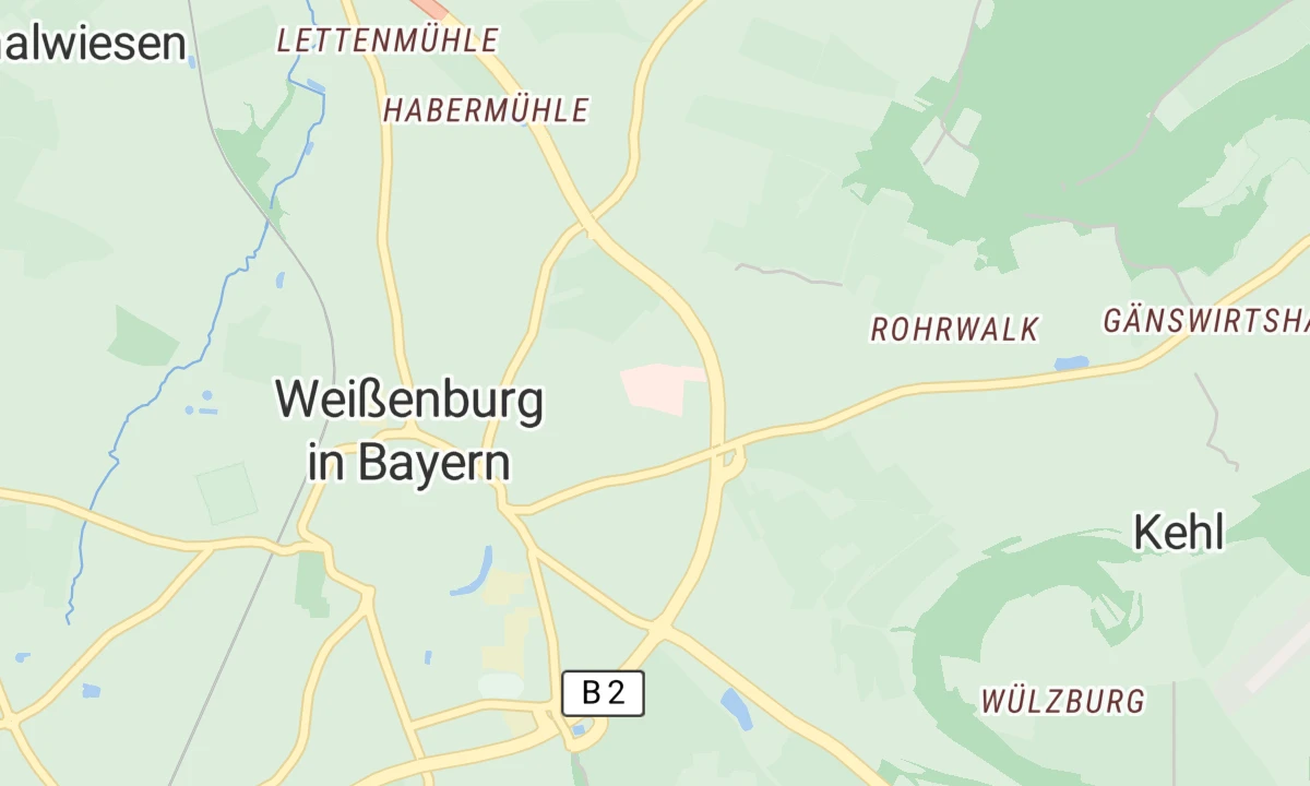 Kartenansicht Klinikum Altmühlfranken Weißenburg