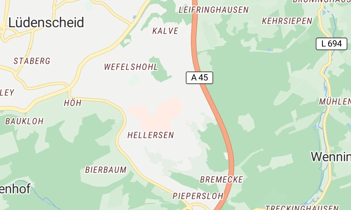 Kartenansicht Klinikum Lüdenscheid