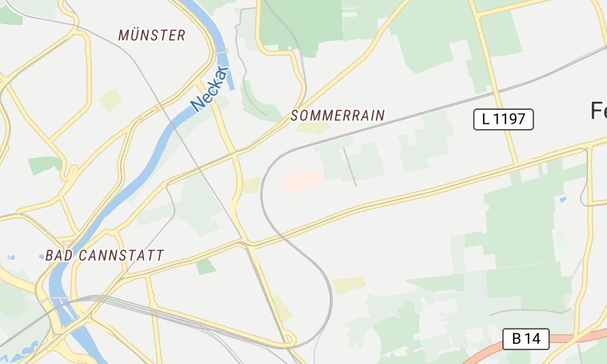 Kartenansicht Klinikum Stuttgart - Krankenhaus Bad Cannstatt