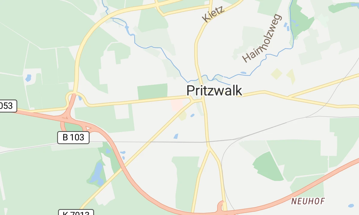 Kartenansicht KMG Klinikum Nordbrandenburg - Standort Pritzwalk
