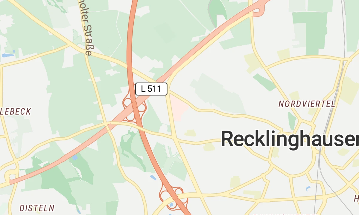 Kartenansicht Knappschaft Kliniken Recklinghausen