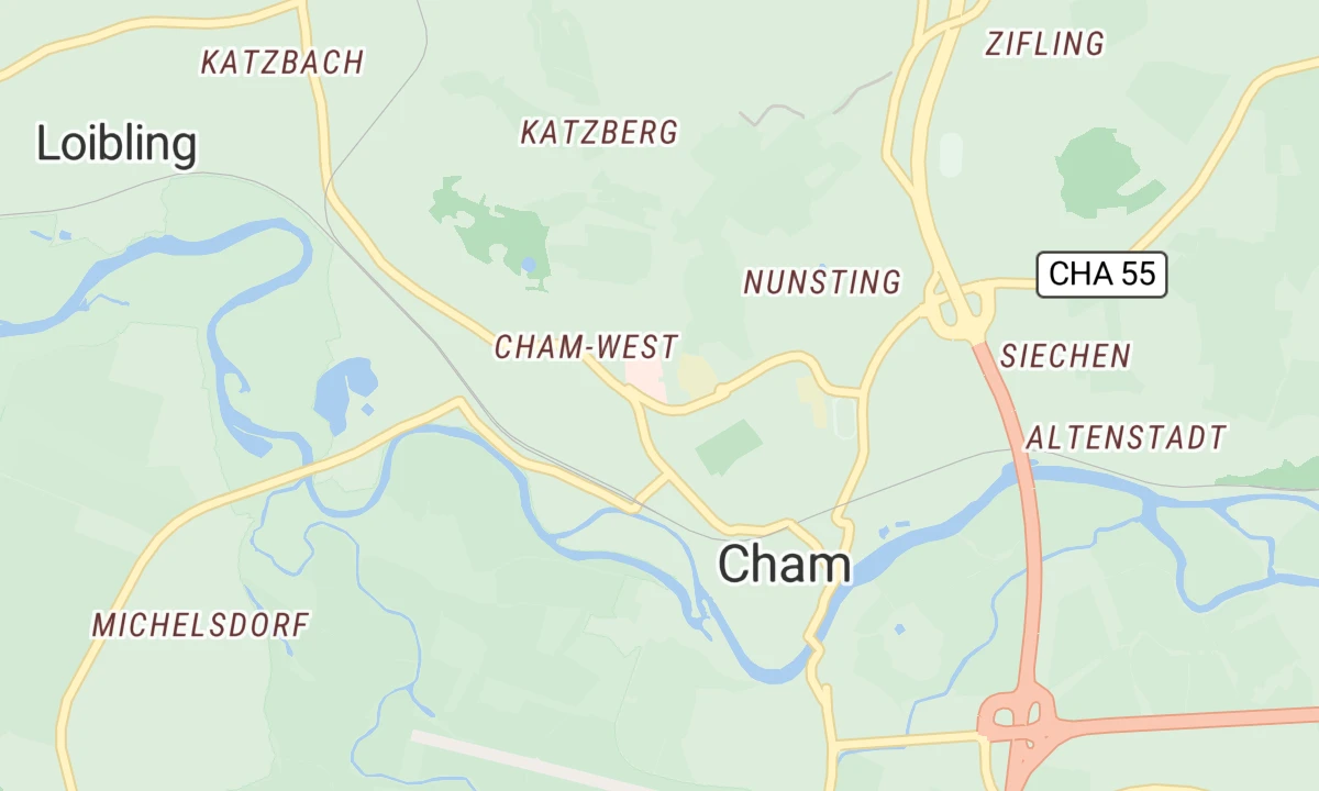 Kartenansicht Krankenhaus Cham
