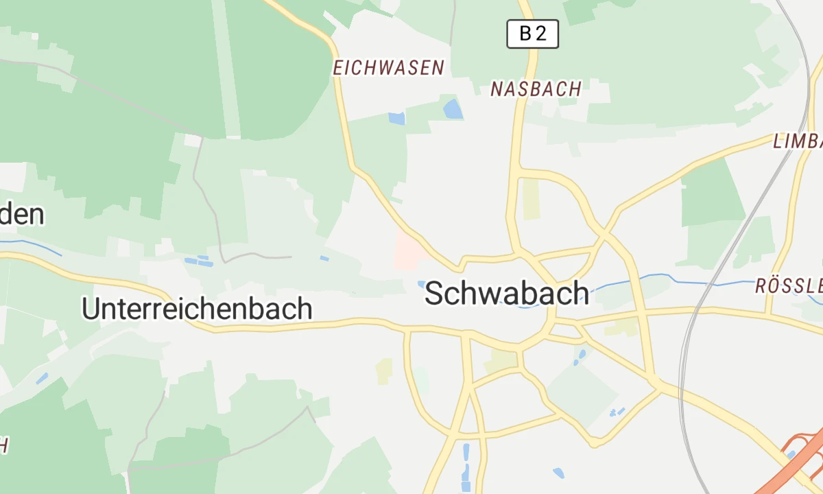 Kartenansicht Krankenhaus Schwabach