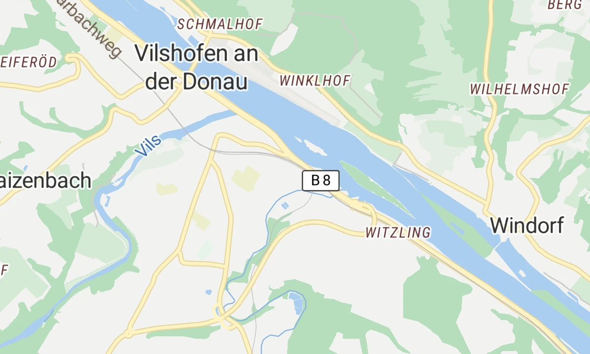 Kartenansicht Krankenhaus Vilshofen